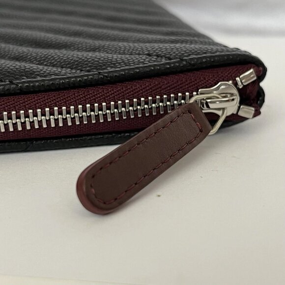 CHANEL Caviar Black Leather Chevron Clutch Medium O Case Pouch, 8 x 11 in - Picture 5 of 10